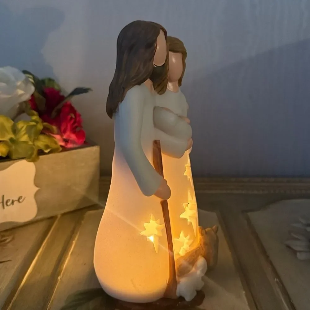 OakiWay Nativity Scene Candle Holder Figurine